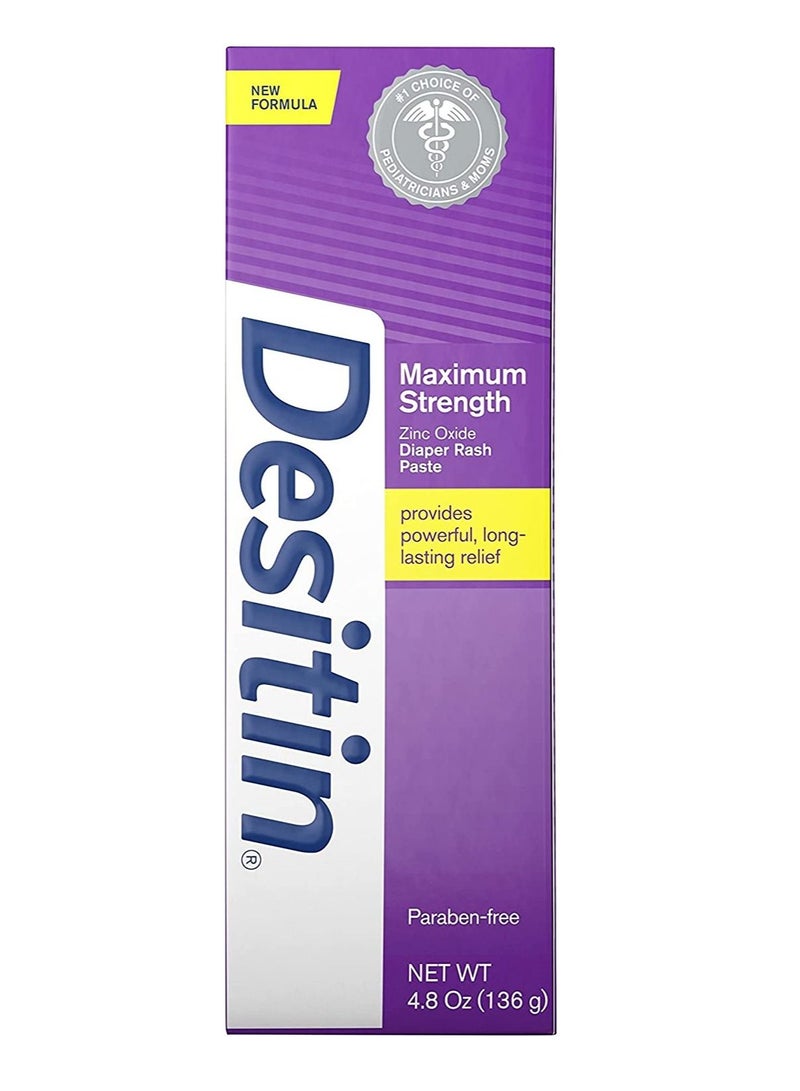 Desitin Maximum Strength Diaper Rash with Zinc Oxide 4.8 oz.