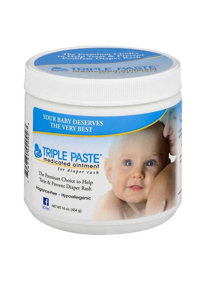 Diaper Rash Cream Hypoallergenic Medicated Ointment For Babies 16 Oz (Pack Of 2)