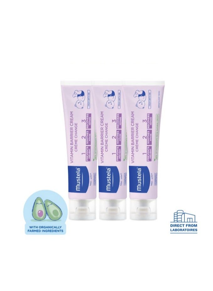 Pack Of 3 Vitamin 1,2,3 Barrier Baby Cream, 50Ml