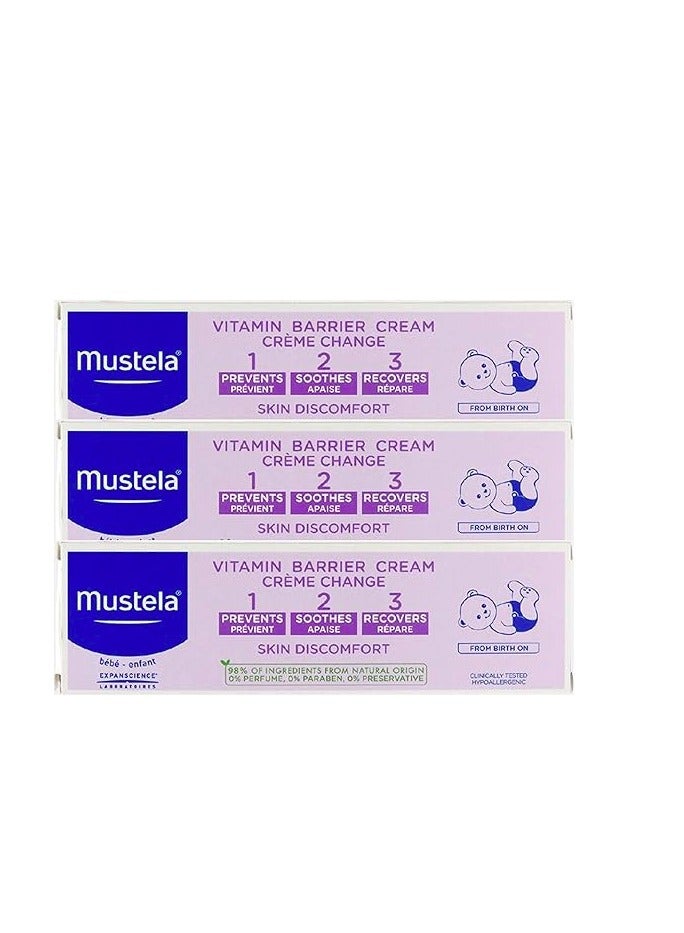 Pack Of 3 Vitamin 1,2,3 Barrier Baby Cream, 50Ml