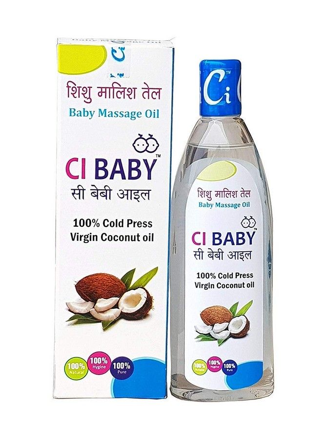 Ci Babyrich Moisture With Coconut Oil & Vitamin E Enriched With Nature'S Best Herbs; Enhances Bone Mineralization Massage Oil For Babies (100 Ml 0 5 Yrs) (Pack Of 5 100 Ml)