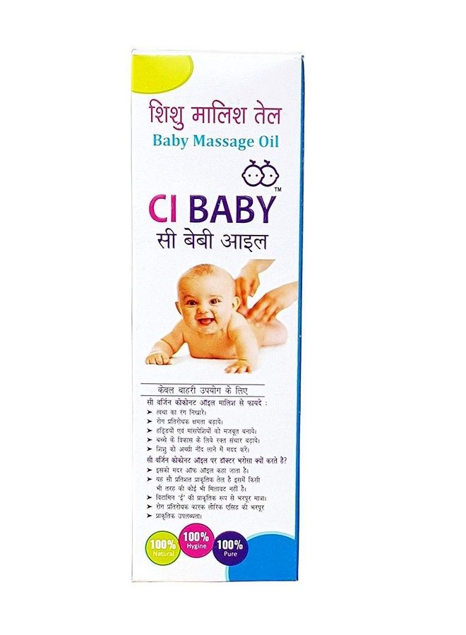 Ci Babyrich Moisture With Coconut Oil & Vitamin E Enriched With Nature'S Best Herbs; Enhances Bone Mineralization Massage Oil For Babies (100 Ml 0 5 Yrs) (Pack Of 5 100 Ml)