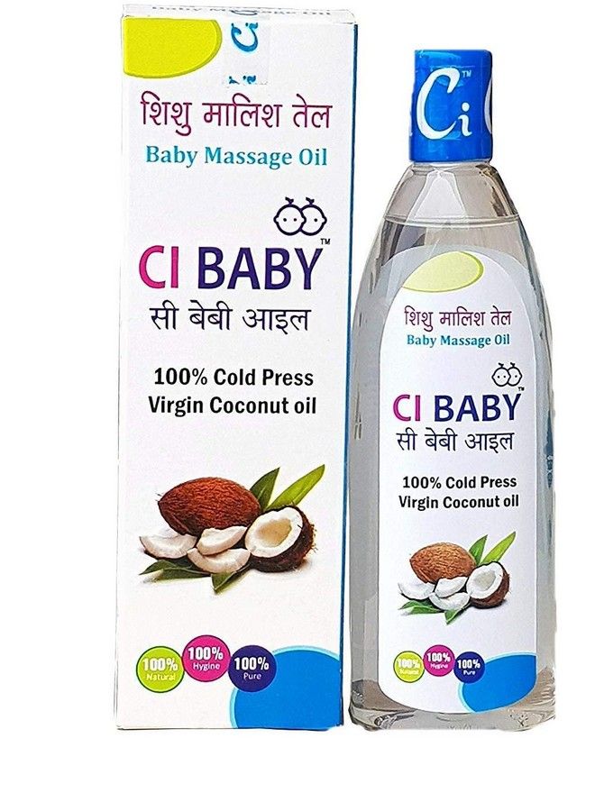 Ci Babyrich Moisture With Coconut Oil & Vitamin E Enriched With Nature'S Best Herbs; Enhances Bone Mineralization Massage Oil For Babies (100 Ml 0 5 Yrs) (Pack Of 5 100 Ml)