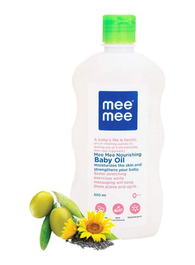 3 In 1 Baby Oil With Goodness Of Sunflower Coconut And Olive Oils For Soft And Smooth Skin Of Baby(500Ml)