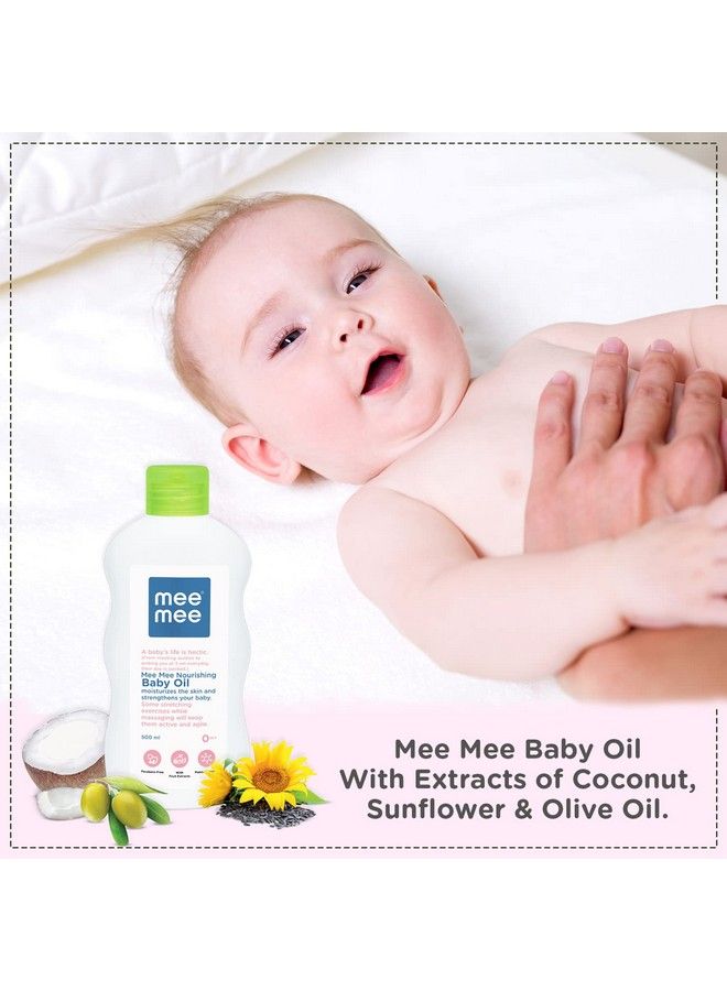 3 In 1 Baby Oil With Goodness Of Sunflower Coconut And Olive Oils For Soft And Smooth Skin Of Baby(500Ml)