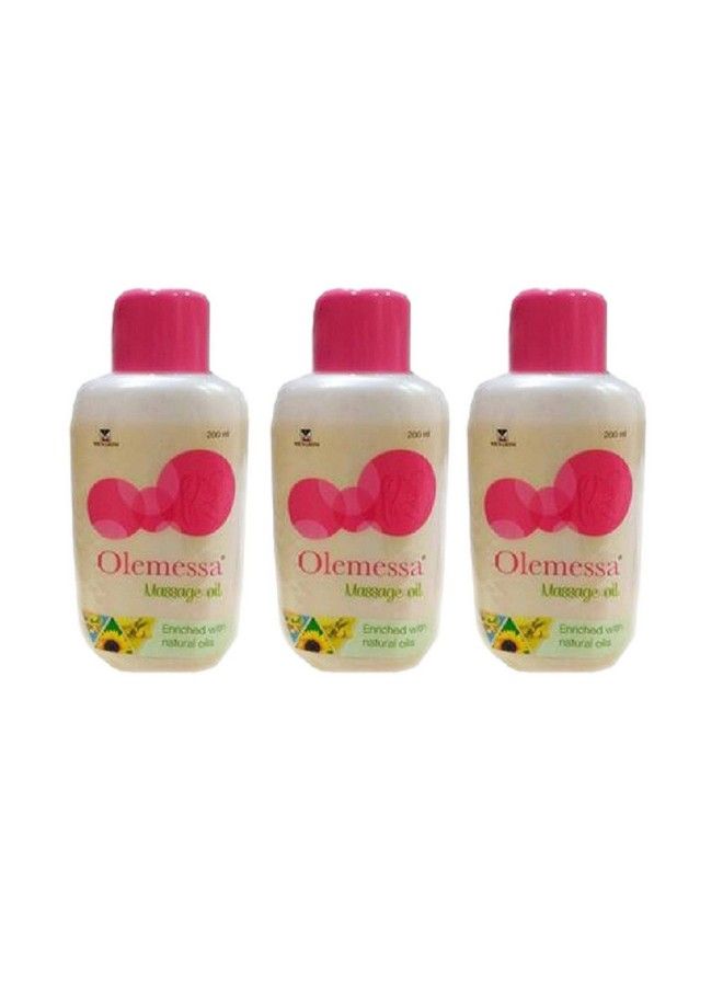 Olemessa Baby Massage Oil Children One Size Pink 200 Ml (Pack Of 3)