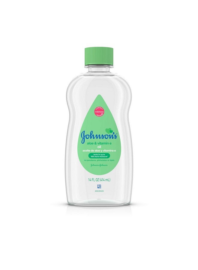 Johnsons Baby Oil Aloe & Vitamine 14 Ounce (414Ml) (3 Pack)