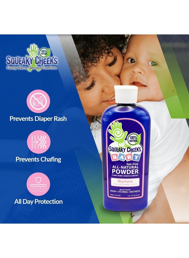 Baby Powder (5Oz) ; Organic ; Unscented Talcfree And All Natural Powder ; Effective Relief From Rash Wetness And Itching ; Also Ideal For Adults