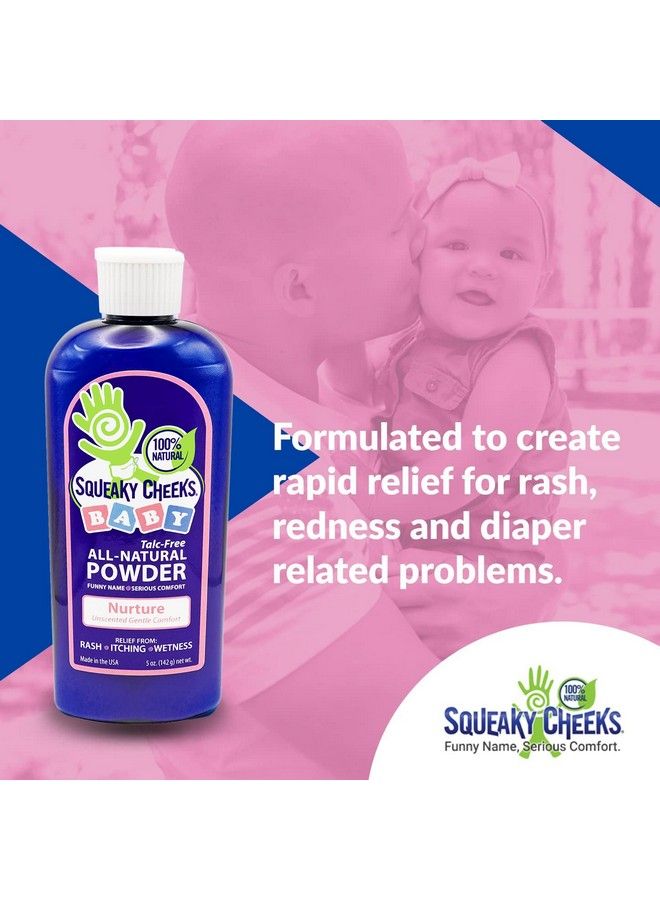 Baby Powder (5Oz) ; Organic ; Unscented Talcfree And All Natural Powder ; Effective Relief From Rash Wetness And Itching ; Also Ideal For Adults