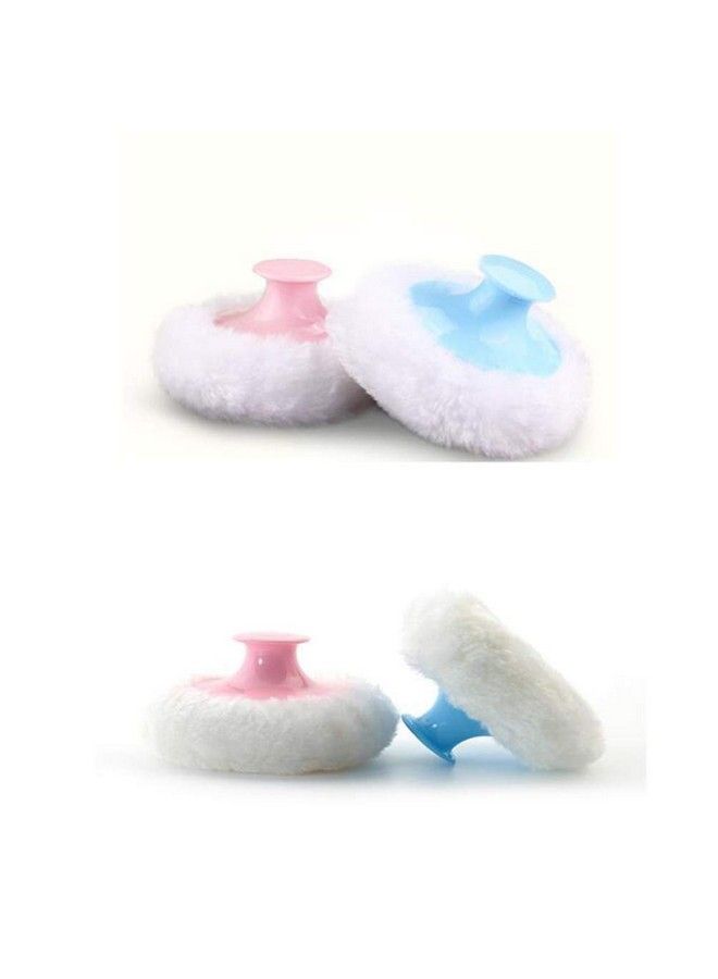 Powder Puff Baby Body Powder Puff With Handle 4Pcs