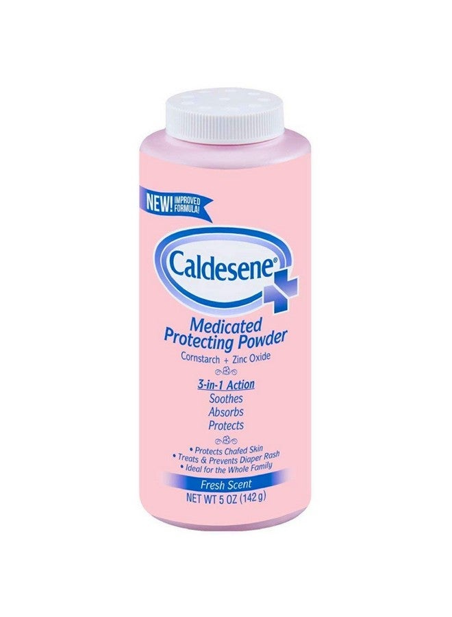 Medicated Protecting Powder ; 5 Ounce ; With Zinc Oxide & Cornstarch ; Helps Protect Irritated Chafed Skin ; Ideal For The Whole Family ; Fresh Scent