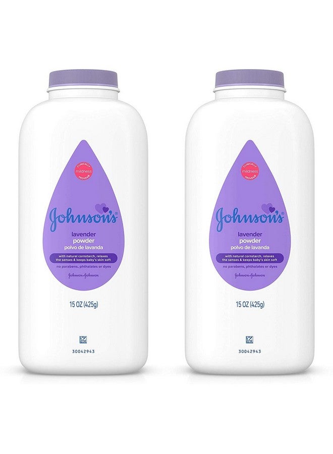 Johnsons Baby Powder Calming Lavender/Chamomile 15 Ounce (443Ml) (2 Pack) By Johnson'S