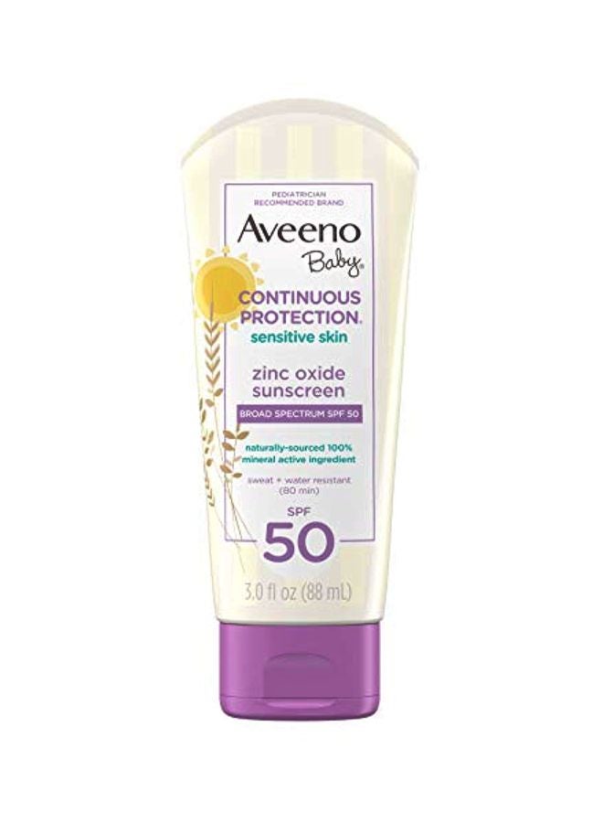 Continuous Protection Zinc Oxide Sunscreen SPF50