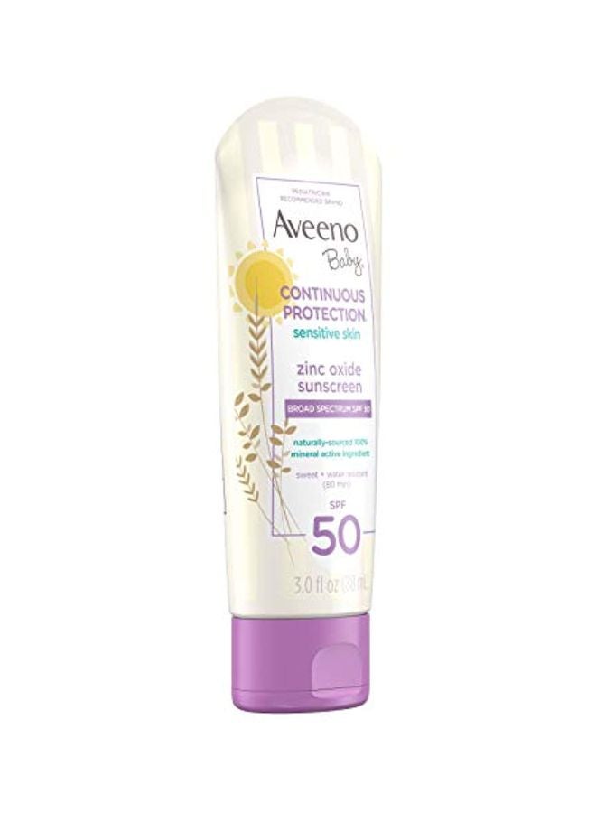 Continuous Protection Zinc Oxide Sunscreen SPF50