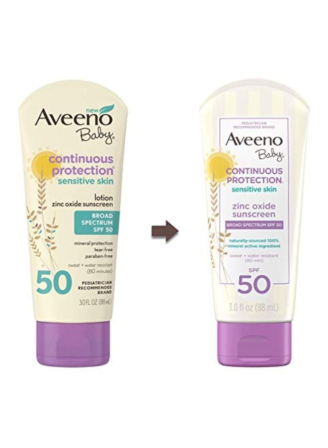 Continuous Protection Zinc Oxide Sunscreen SPF50