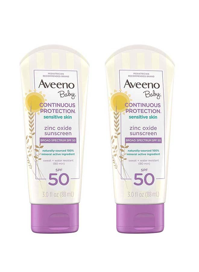 Pack Of 2 Continuous Protection Sunscreen Lotion SPF 50 - 88 ml