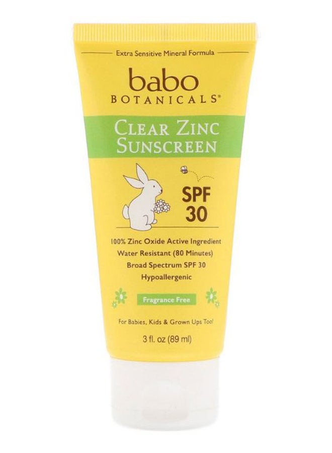 Clear Zinc Sunscreen