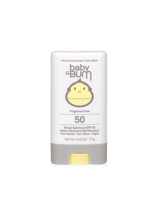 Baby Spf 50 Sunscreen Stick Mineral Rollon Uva/Uvb Face And Body Protection For Sensitive Skin Fragrance Free Travel Size Unscented 0.45 Oz