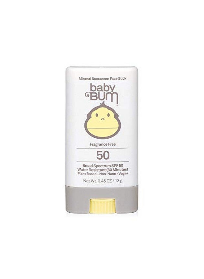 Baby Spf 50 Sunscreen Stick Mineral Rollon Uva/Uvb Face And Body Protection For Sensitive Skin Fragrance Free Travel Size Unscented 0.45 Oz