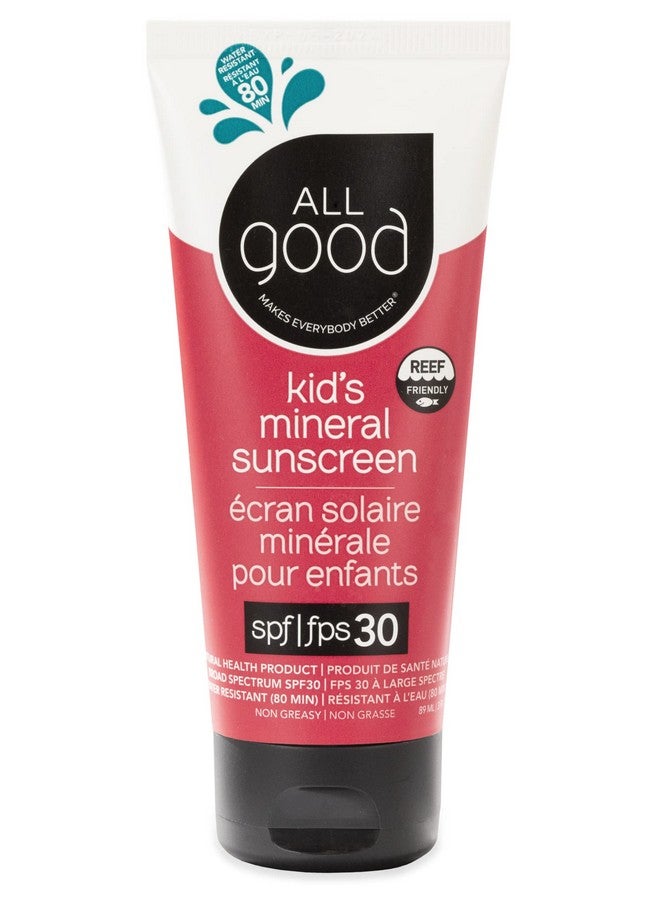 All Good Baby & Kids Sunscreen Lotion For Face & Body Uva/Uvb Broad Spectrum Spf 30 Zinc Oxide Coral Reef Friendly Water Resistant Zinc Shea Butter Coconut Oil Aloe (3 Oz)