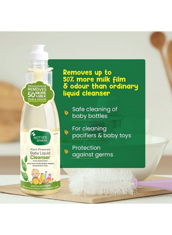 Natural Baby Liquid Cleanser (Powered By Plants) Cleanser For Baby Bottles Nipples Accessories And Toys Refill Pack (1L)