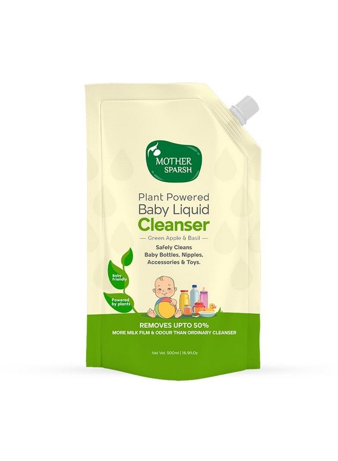 Natural Baby Liquid Cleanser (Powered By Plants) Cleanser For Baby Bottles Nipples Accessories And Toys Refill Pack (500Ml)