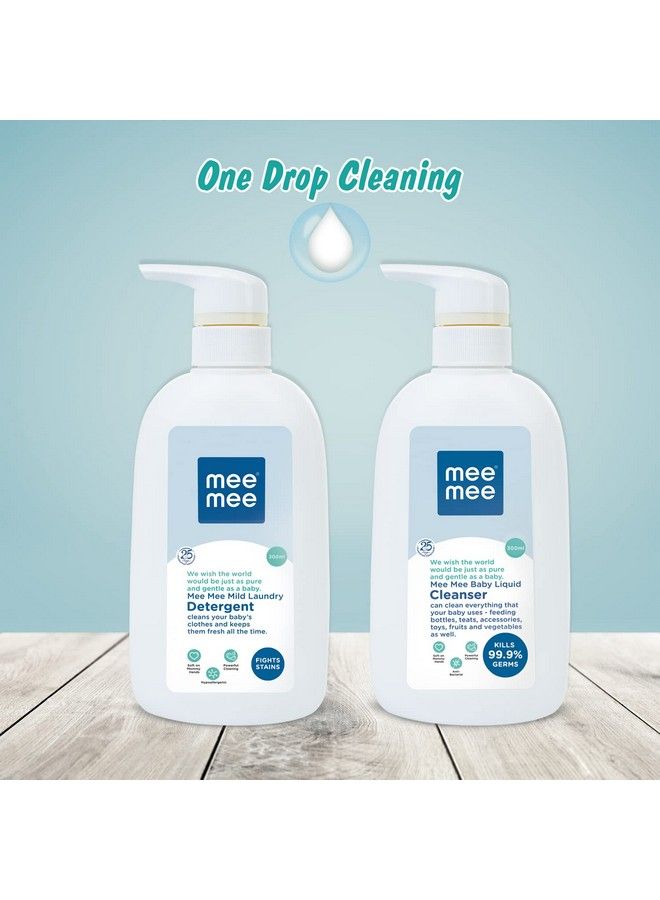 Anti Bacterial Baby Liquid Cleanser (Detergent Bottle + Liquid Cleanser300Ml) Combo(Pack Of Two)