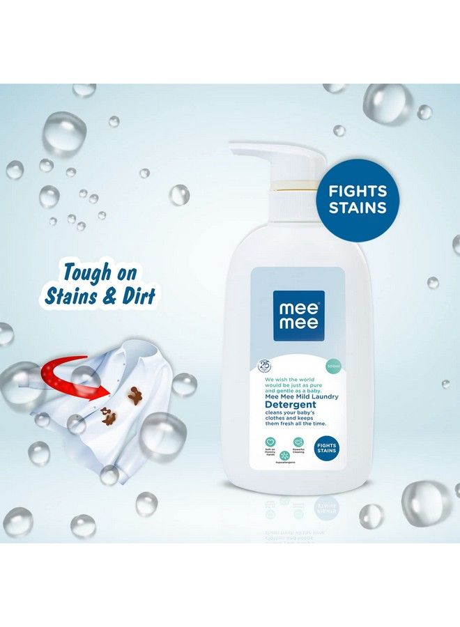 Mee Mee Mild Baby Liquid Laundry Detergent Bottle (500Ml) And Mee Mee Anti Bacterial Baby Liquid Cleanser Bottle (500Ml)