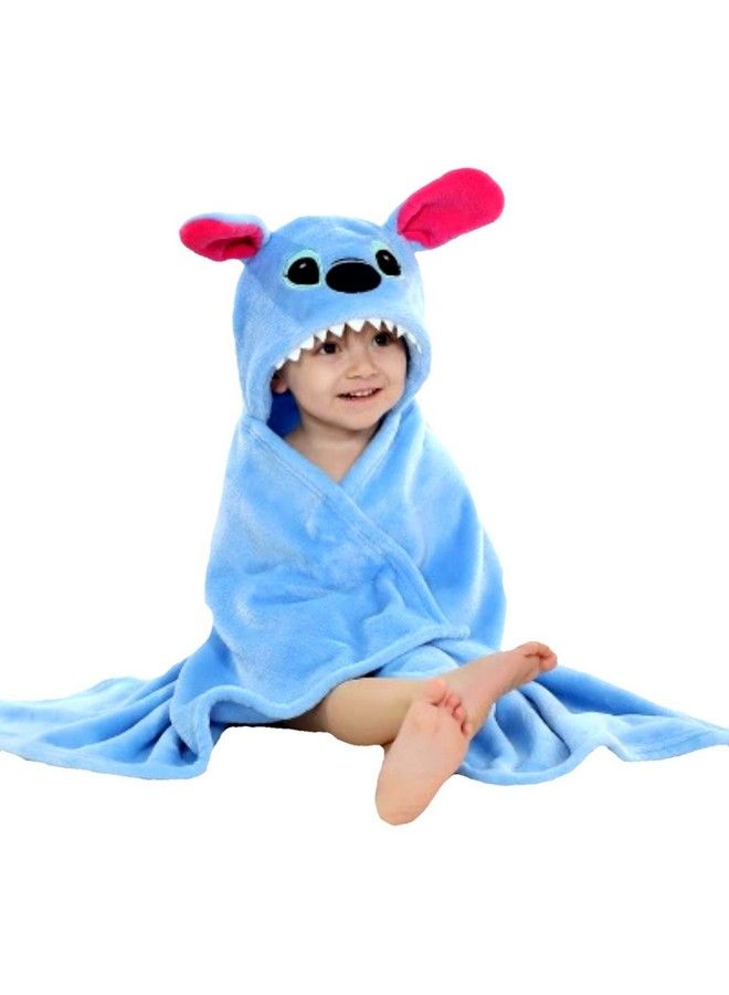 Ultrasoft Extra Large Blue Premium Supersoft Unknown Animal Hooded Wrapper;Bathrobe(Blue Animal)
