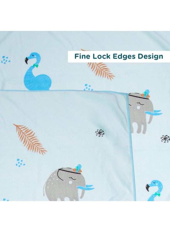 Micro Fibre Cotton Cloth Premium Baby Washcloth For New Born Reusable Quick Absorbent Extra Soft Face Towels For Kids;Baby;Toddlers;Infants;New Born Babies Without Hood Pack Of 1(Blue)