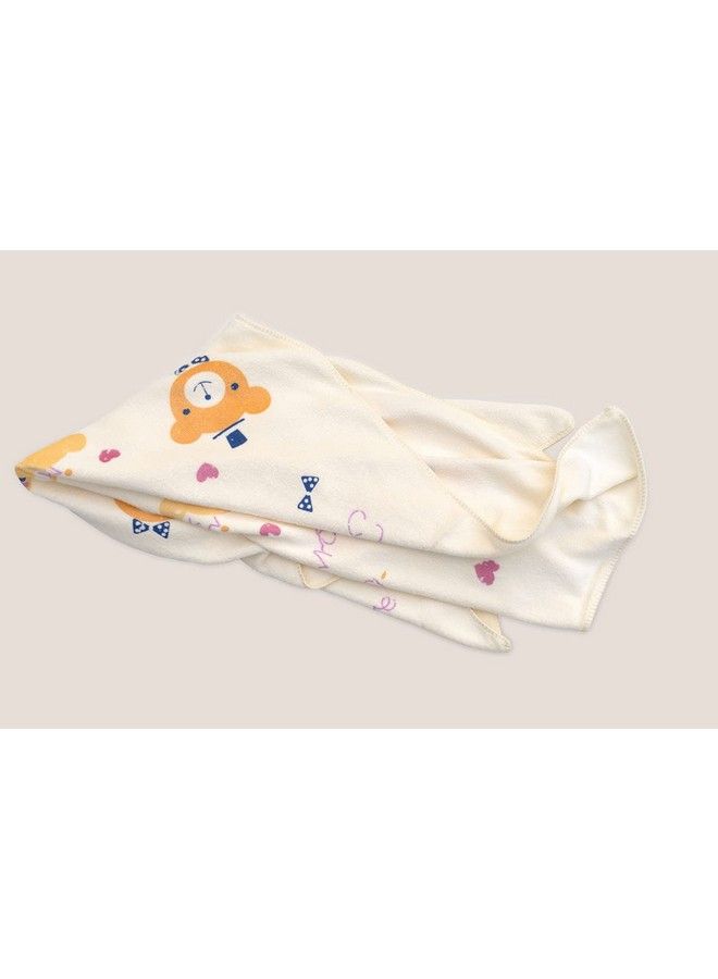 Baby Kids Toddlers Micro Fiber Towel Extra Absorbancy Cute Bear Gentle On Skin 121 By 60.9 Cms Pink Yellow And Blue Pack Of 3
