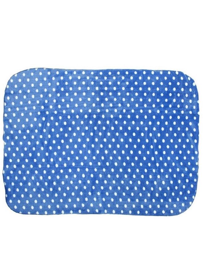 All Season Supersoft Hooded Blue Dog And Royal Dotted Printed Baby Blanket And Bath Towelpack Of 2
