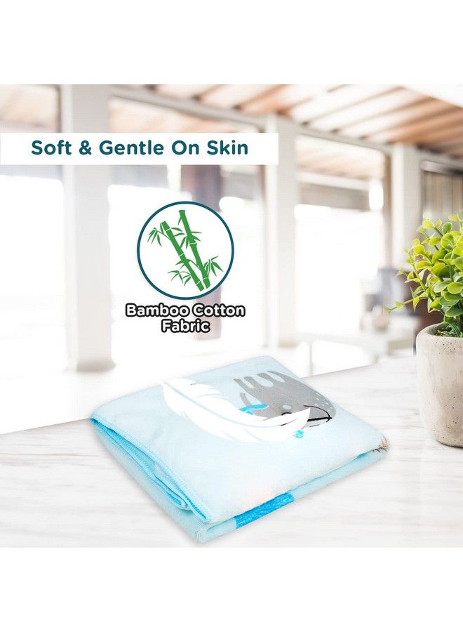 Micro Fibre Cotton Cloth Premium Baby Washcloth For New Born Reusable Quick Absorbent Extra Soft Face Towels For Kids Baby Toddlers Infants New Born Babies Without Hood Pack Of 1(Blue)