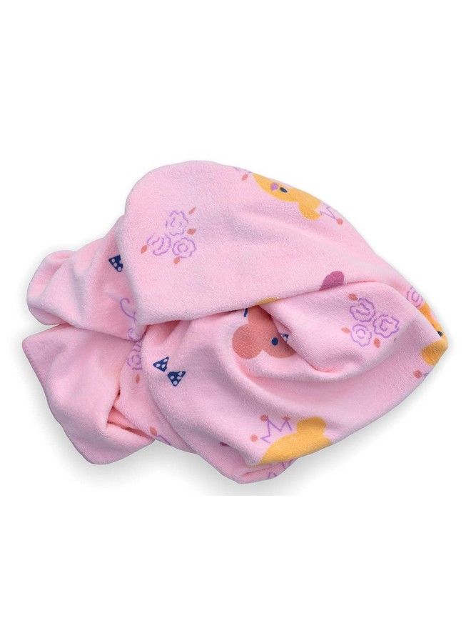 Baby Kids Toddlers Micro Fiber Towel Extra Absorbancy Cute Bear Gentle On Skin 121 By 60.9 Cms Pink Yellow And Blue Pack Of 3