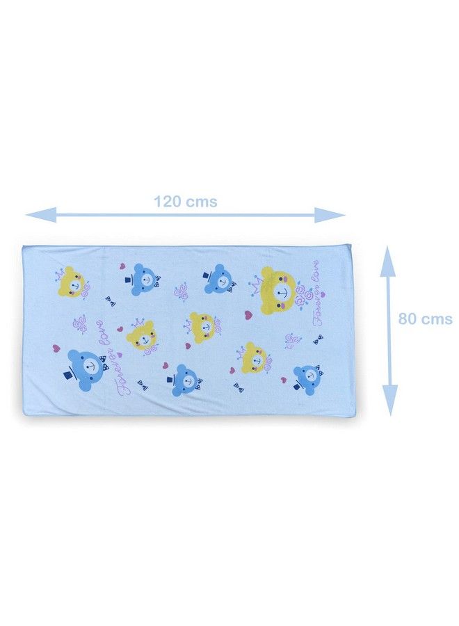 Baby Kids Toddlers Micro Fiber Towel Extra Absorbancy Cute Bear Gentle On Skin 121 By 60.9 Cms Pink Yellow And Blue Pack Of 3