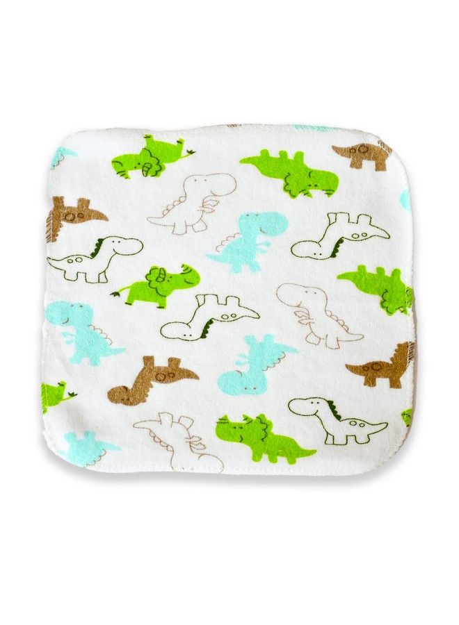100% Hosiery Cotton Reusable Extra Soft Face Towels Washcloth For New Born Babies Print May Vary (Multicolor Pack Of 16)