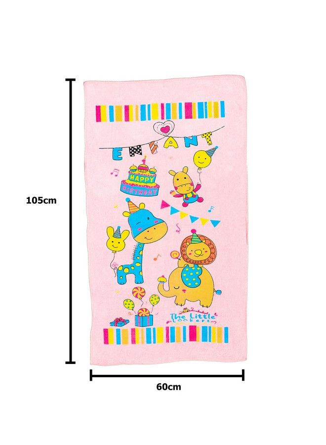 Towel For Newborn;Baby;Kids; Super Soft Baby Bath Towel Set For Infants;Bathing Accessories (Pink & Lemon Large(60X105Cm))