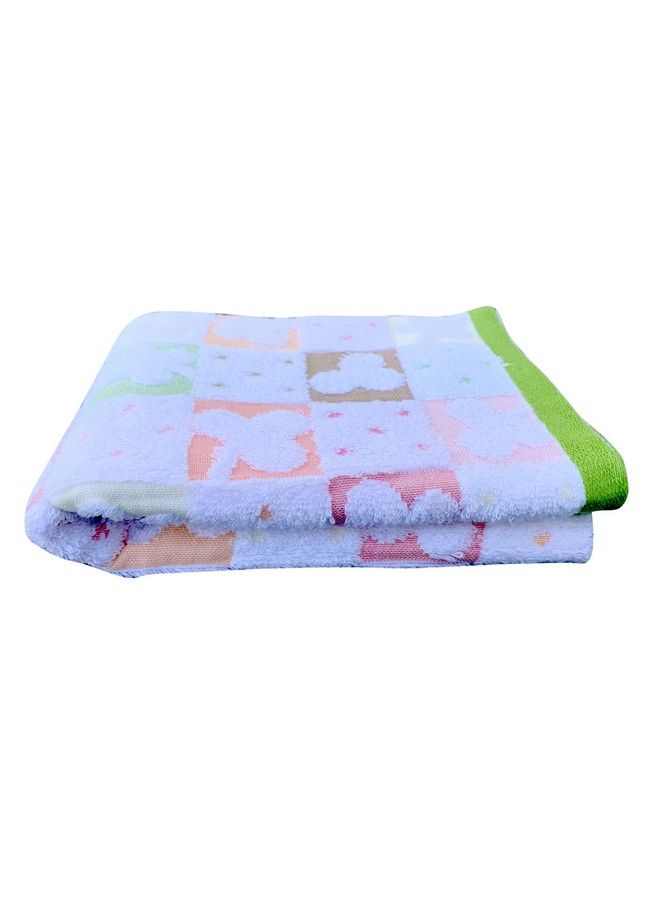 Towel Bath Towel Qick Dry Towels 100% Cotton 500Gsm Printed Towel Washcloth For New Born Baby Infants Toddlers (Green Pack Of 1 (48X95Cm))