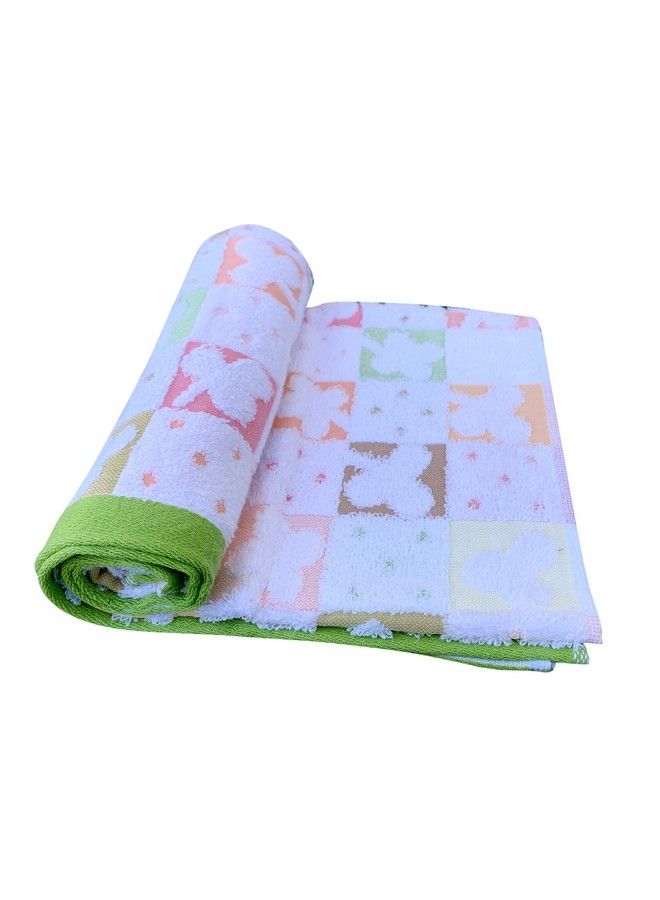 Towel Bath Towel Qick Dry Towels 100% Cotton 500Gsm Printed Towel Washcloth For New Born Baby Infants Toddlers (Green Pack Of 1 (48X95Cm))