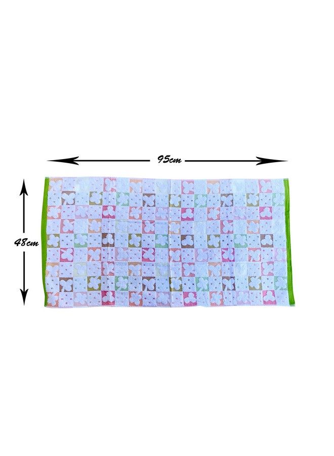 Towel Bath Towel Qick Dry Towels 100% Cotton 500Gsm Printed Towel Washcloth For New Born Baby Infants Toddlers (Green Pack Of 1 (48X95Cm))