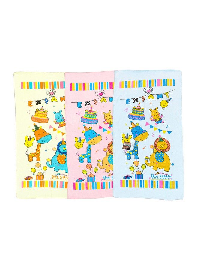 Towel For Newborn;Baby;Kids; Super Soft Baby Bath Towel Set For Infants;Bathing Accessories; (0 3 Years) (Pinkblue& Lemon Pack Of 3(60X105Cm))