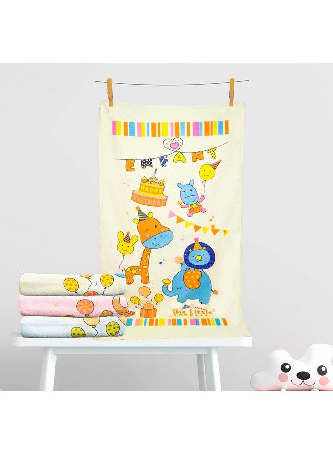 Towel For Newborn;Baby;Kids; Super Soft Baby Bath Towel Set For Infants;Bathing Accessories; (0 3 Years) (Pinkblue& Lemon Pack Of 3(60X105Cm))