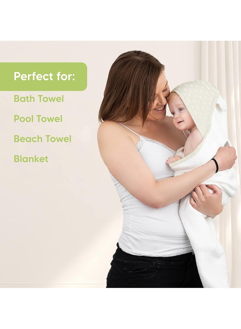 KeaBabies Baby Hooded Towel - Bamboo Baby Towel Organic Bamboo Towel -Baby Bath Towel with Hood for Girls, Babies, Newborn Boys, Toddler (Rainbow)