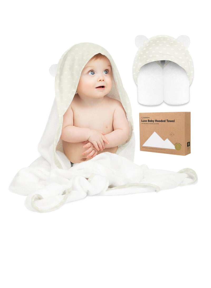 KeaBabies Baby Hooded Towel - Bamboo Baby Towel Organic Bamboo Towel -Baby Bath Towel with Hood for Girls, Babies, Newborn Boys, Toddler (Rainbow)