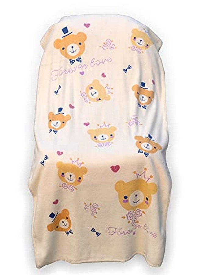 Baby Kids Toddlers Micro Fiber Towel Extra Absorbancy Cute Bear Gentle On Skin 121 By 60.9 Cms Yellow Pack Of 1