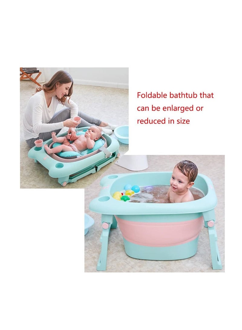 Portable And Foldable Non Slip Infant Baby Tub Green