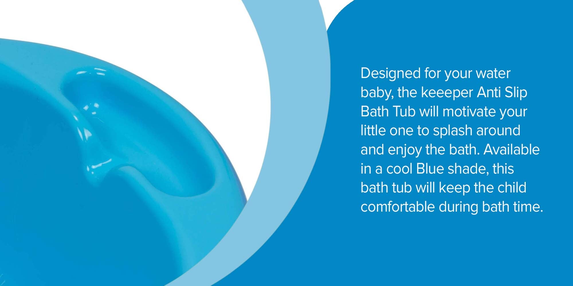 Anti Slip Bath Tub - Blue