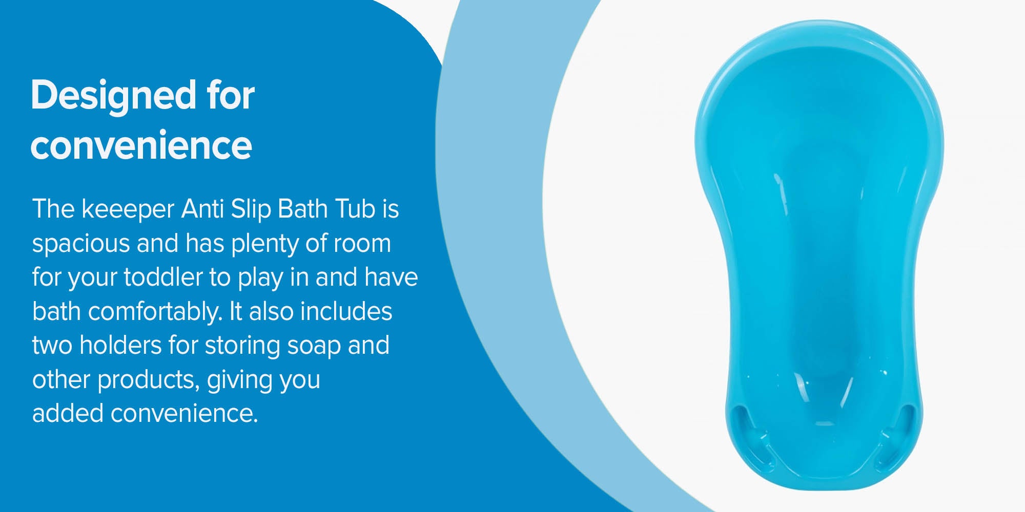 Anti Slip Bath Tub - Blue