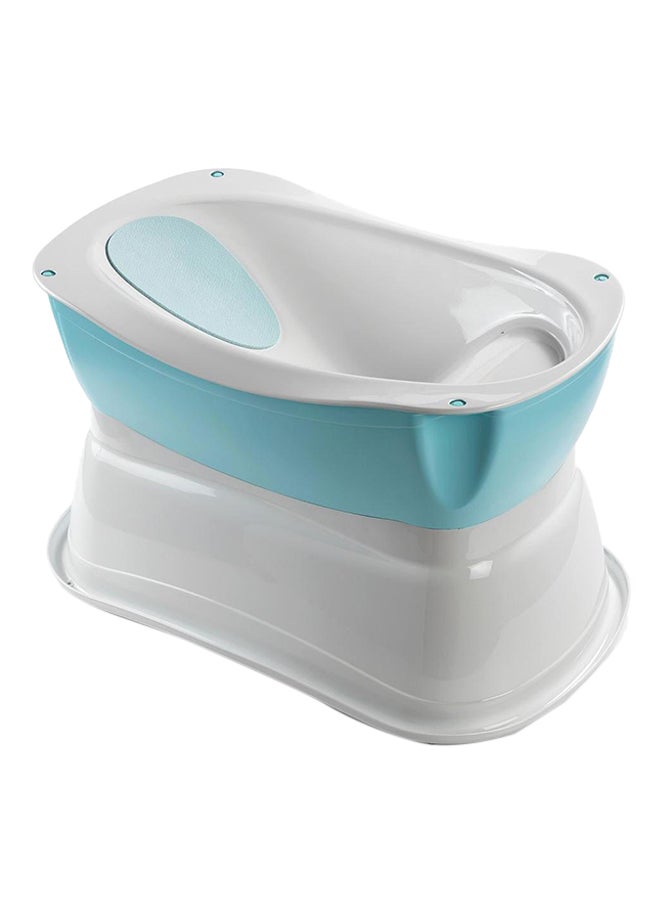 Bath Tub With Stepstool - White/Blue