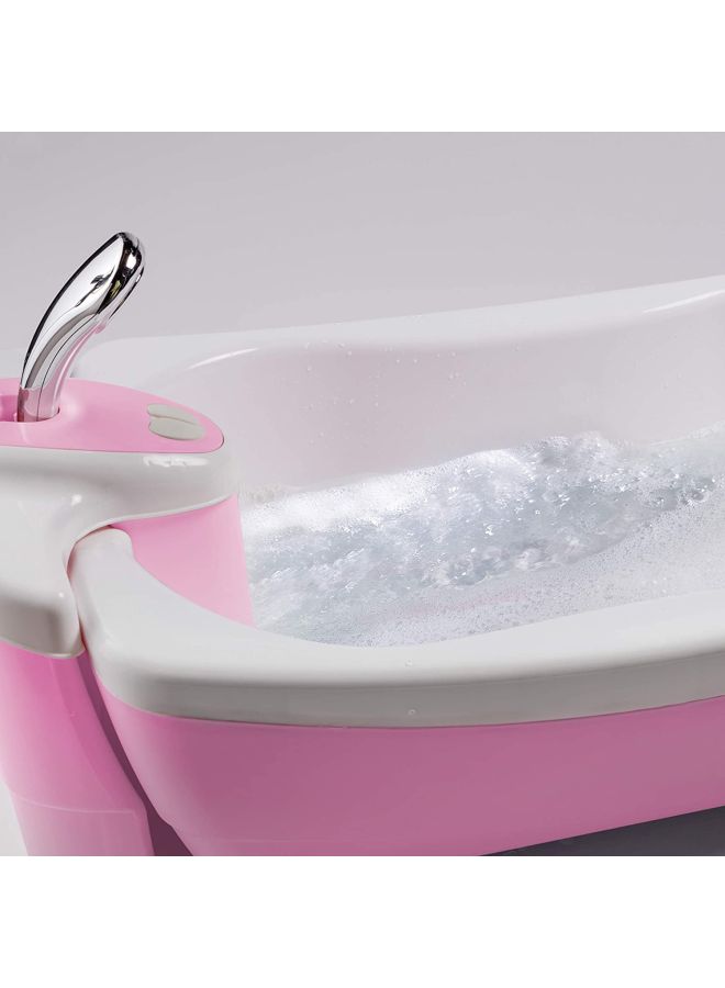 Bubbling Spa And Shower Bath Tub, Newborn, Checkers, Pink - SI 18935 45.7x25.4x73.7 cm